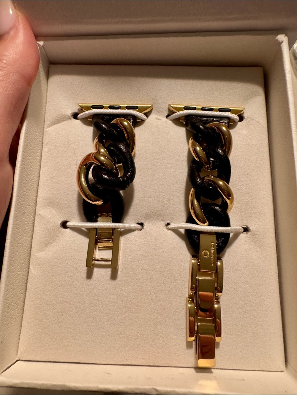 Goldenerre Black and Gold Apple Watch Band - Small - NWT